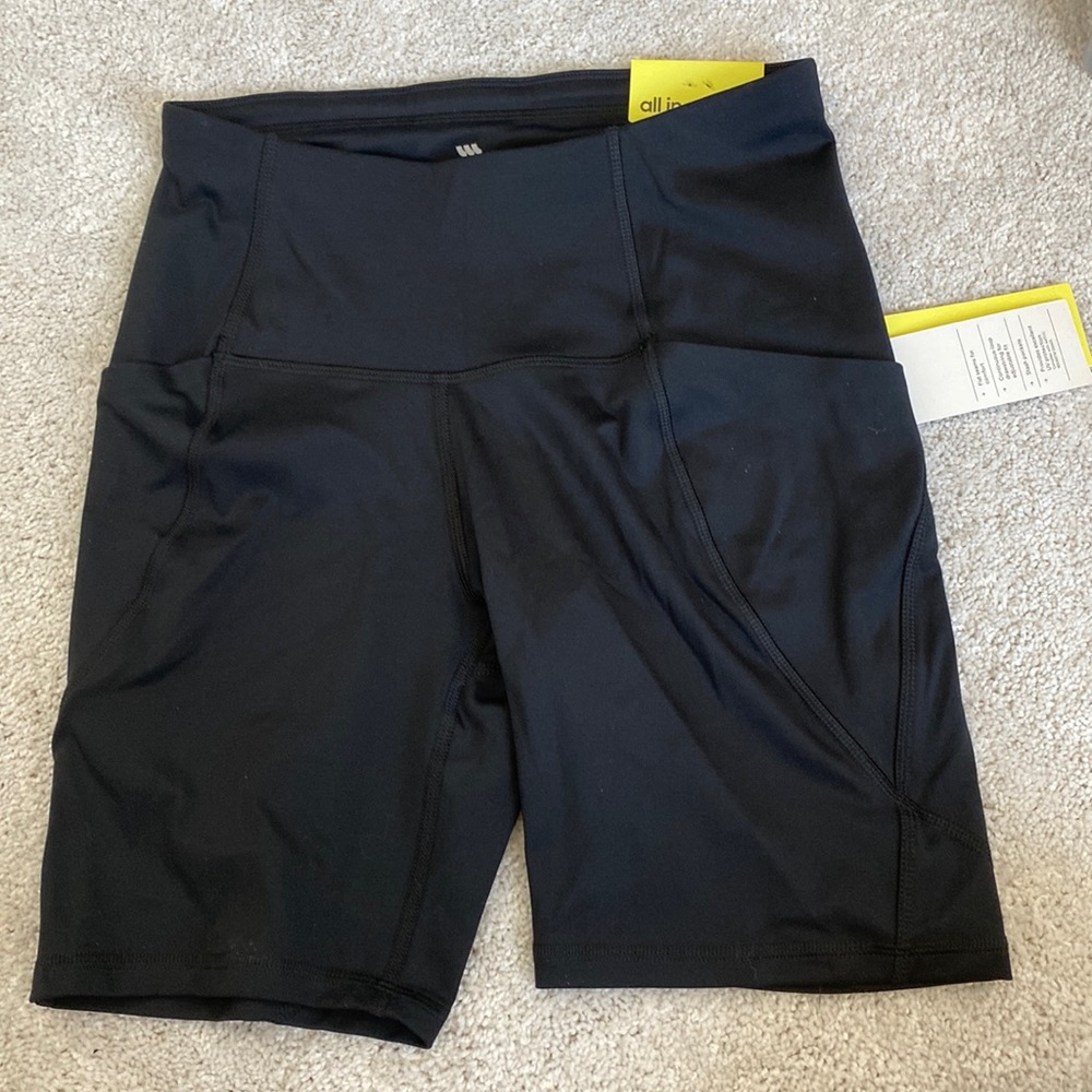 All in Motion High Rise Shorts Black Small Workout Shorts